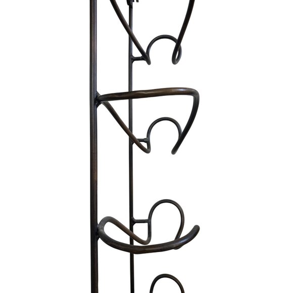 Wine Rack Wall Decor 6 Bottle Metal Scroll - Picture 12 of 13